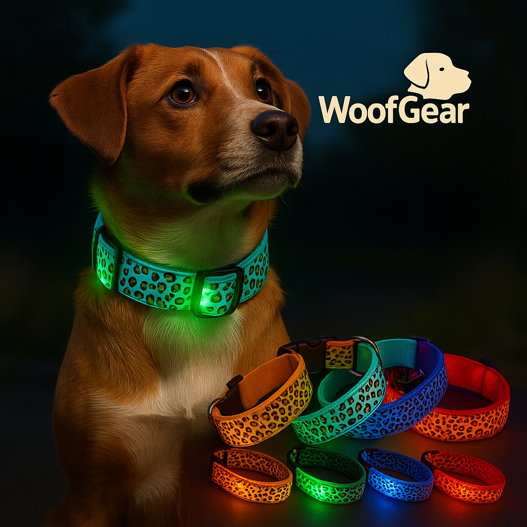 LeopaGlow™ – LED Leopard Print Adjustable Safety Collar