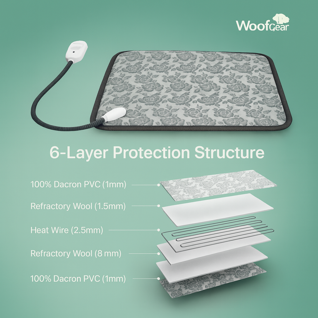 Waterproof Heated Dog Mat – Adjustable Temperature & Timer