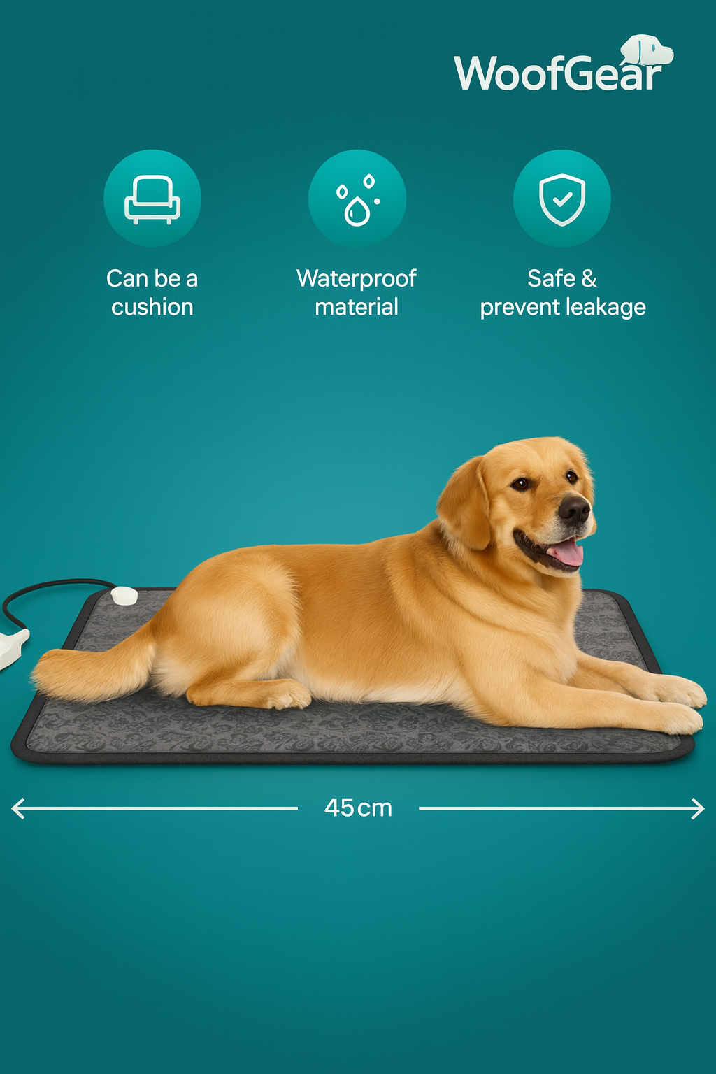 Waterproof Heated Dog Mat – Adjustable Temperature & Timer