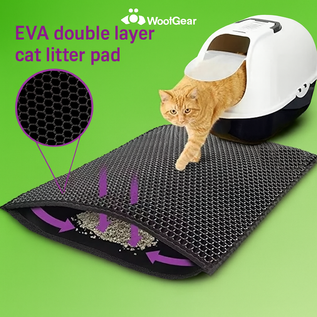 EZClean™ Cat Litter Mat – Dual-Layer, Waterproof & Non-Slip
