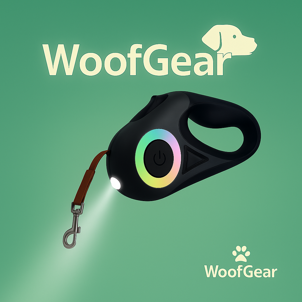 LumiRetract™ – LED Retractable Dog Leash with Flashlight & USB Charging