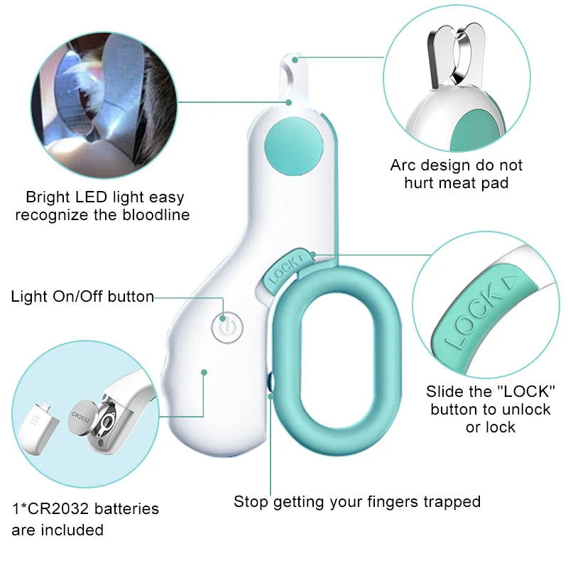 PawGlow™ LED Nail Clipper – Safe, Precise & Stress-Free Grooming
