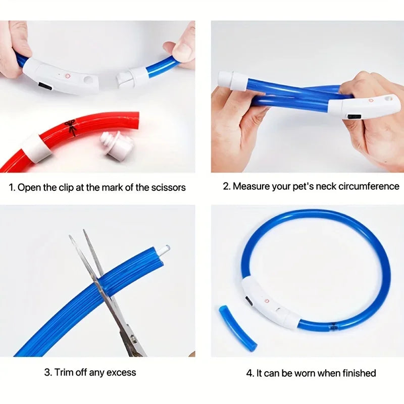 GlowFiber™ USB LED Fiber-Optic Dog Collar