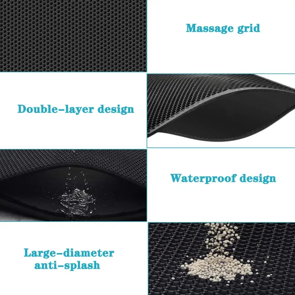 EZClean™ Cat Litter Mat – Dual-Layer, Waterproof & Non-Slip