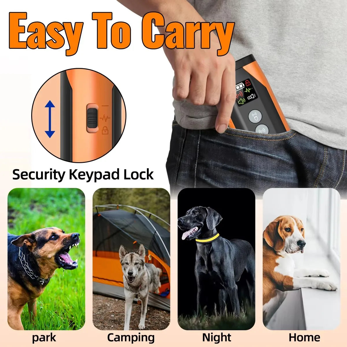 WoofGear™ 4-in-1 Ultrasonic Dog Repeller – Safe Training & Bark Control with Flashlight