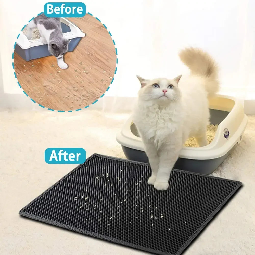 EZClean™ Cat Litter Mat – Dual-Layer, Waterproof & Non-Slip
