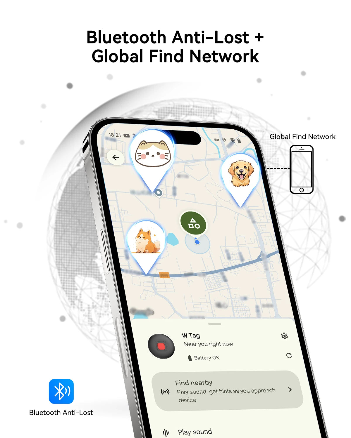 SmartTrack Duo™ Pet Finder Tags – Seamless GPS-Free Tracking for Pets