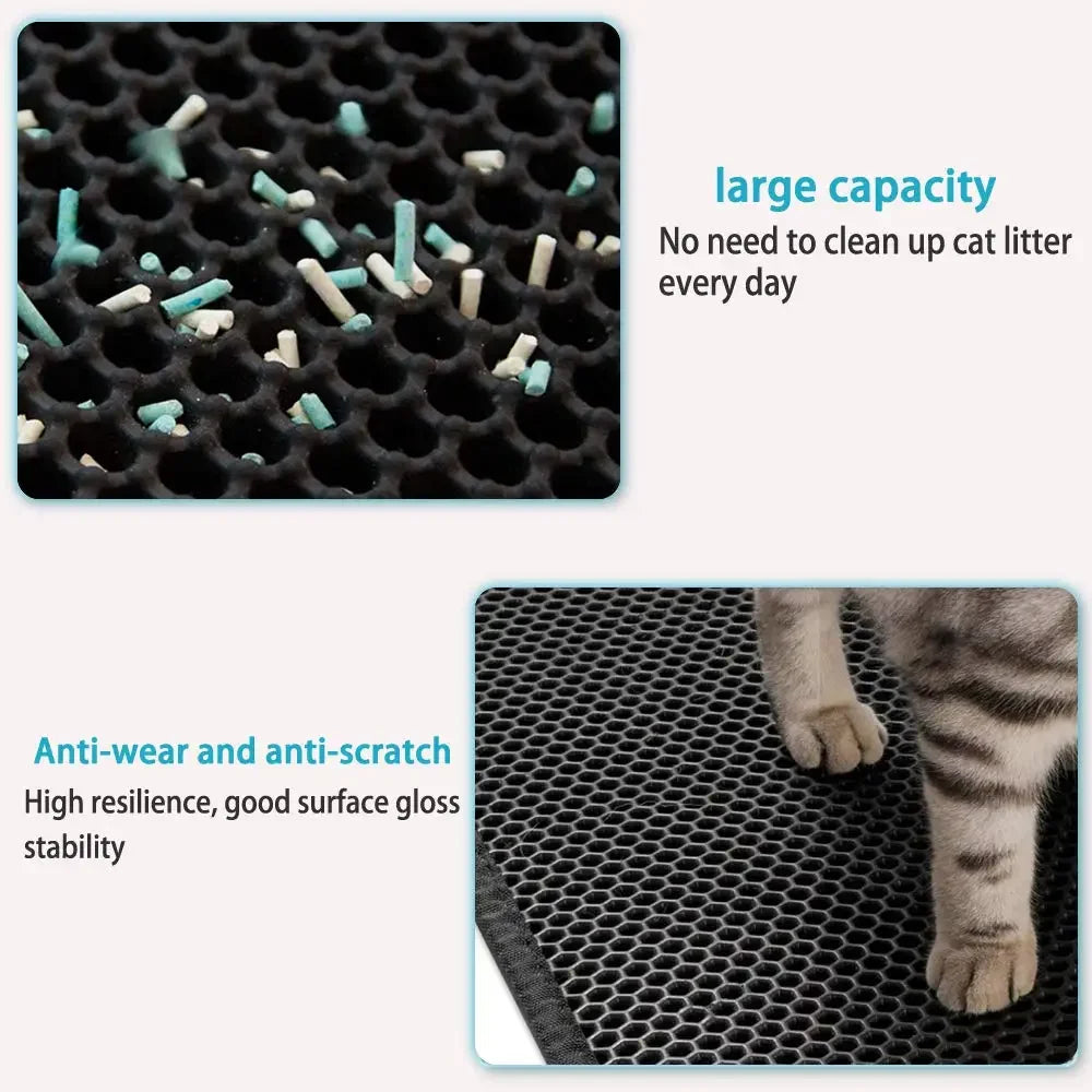 EZClean™ Cat Litter Mat – Dual-Layer, Waterproof & Non-Slip