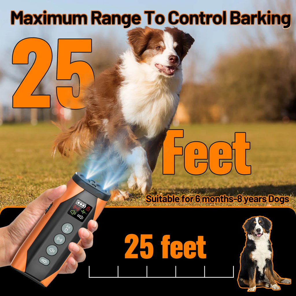WoofGear™ 4-in-1 Ultrasonic Dog Repeller – Safe Training & Bark Control with Flashlight