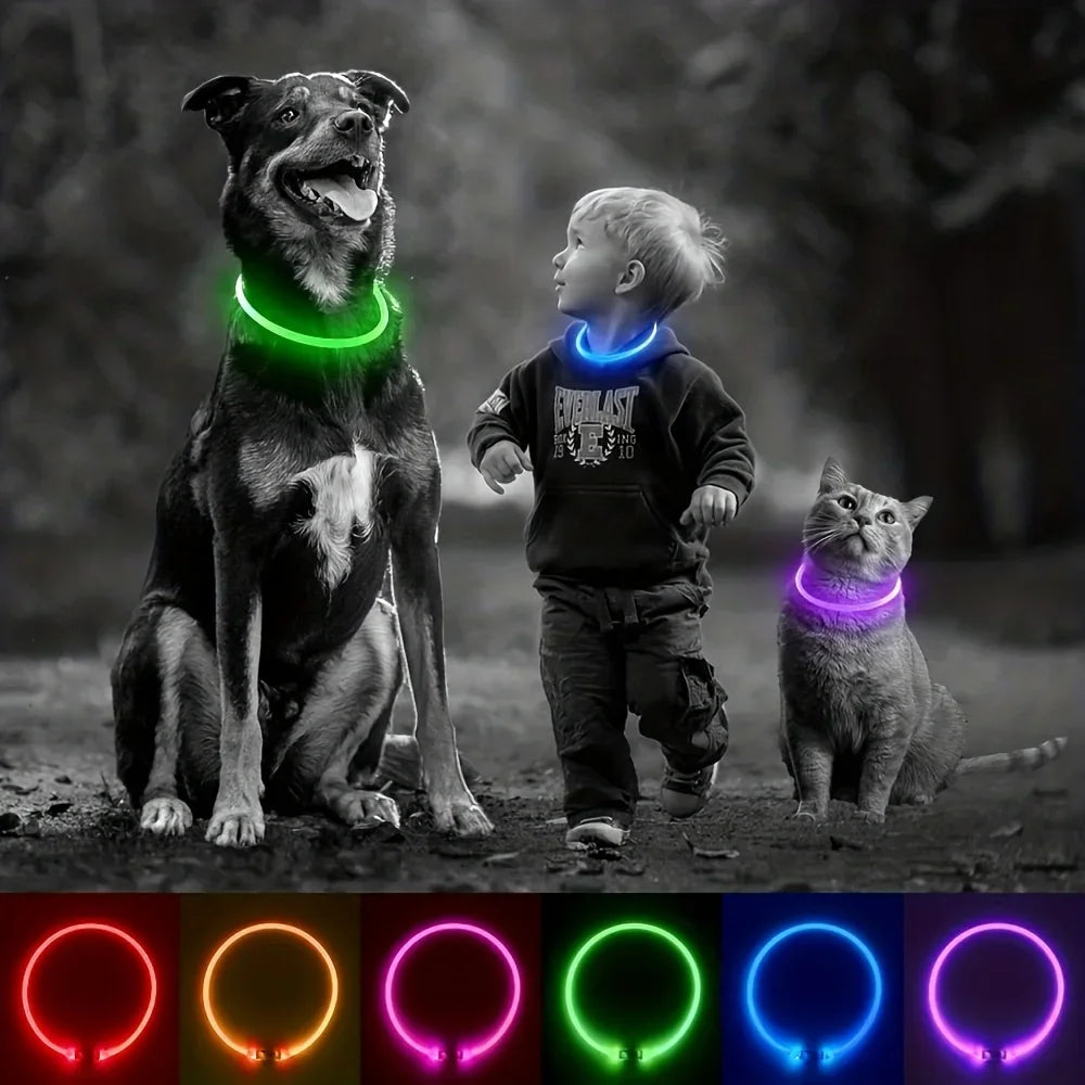 GlowFiber™ USB LED Fiber-Optic Dog Collar
