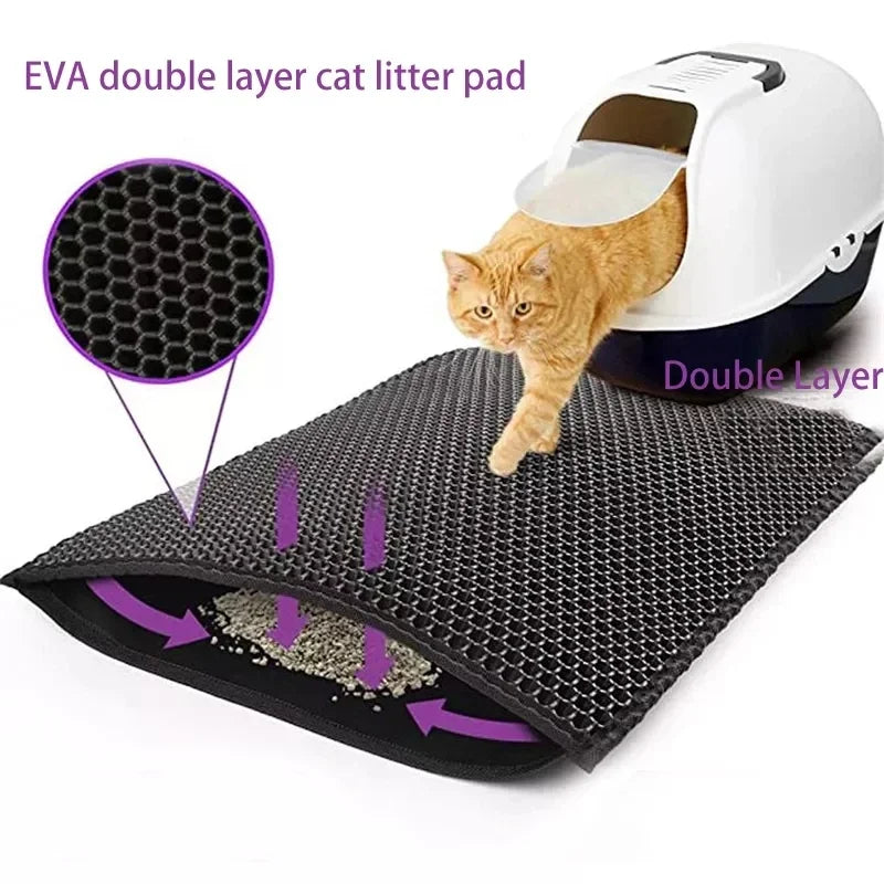 EZClean™ Cat Litter Mat – Dual-Layer, Waterproof & Non-Slip